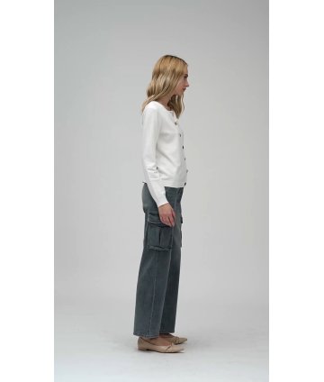 Cardigan White Wise WW20108